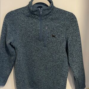Black Dog Youth Heathered Gray Quarter-Zip Sweater